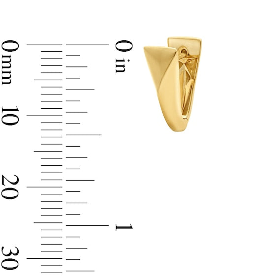 Triangle Hoop Earrings in 10K Gold - Physiome